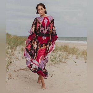 Figue
Elizabeth Ikat-Print Belted Maxi Kaftan Dress
NWT
SIZE M/L